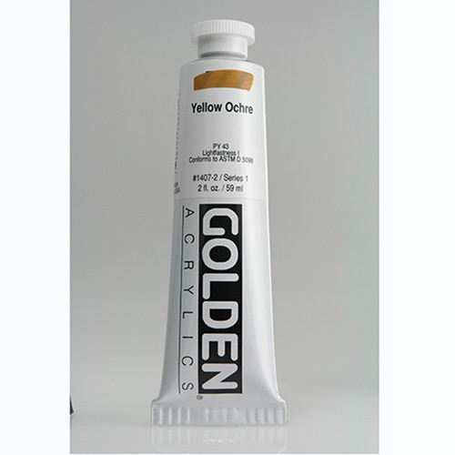 Golden, Heavy Body, Acrylic, Paint, 2oz, Yellow Ochre